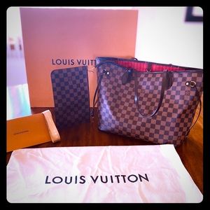 Louis Vuitton NEVERF.  MM NM D. AZUR R. BAL